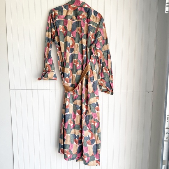 J. McLaughlin Size XL Olive Multi Geometric Harmony Mercer Dress NEW! - Picture 8 of 8